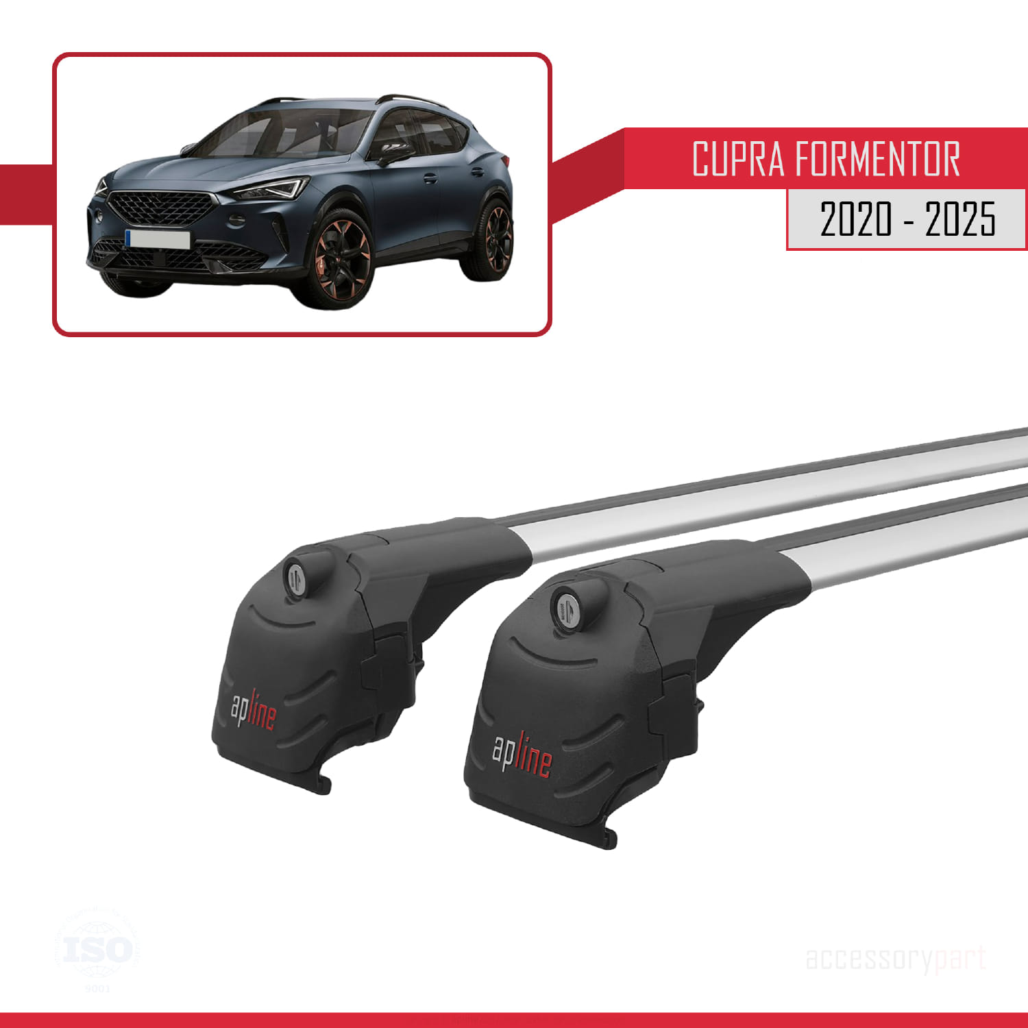 Cupra Formentor 2020 ve Sonrası ile Uyumlu ACE-2 Ara Atkı Tavan Barı Gri 2 Adet - Görsel 9