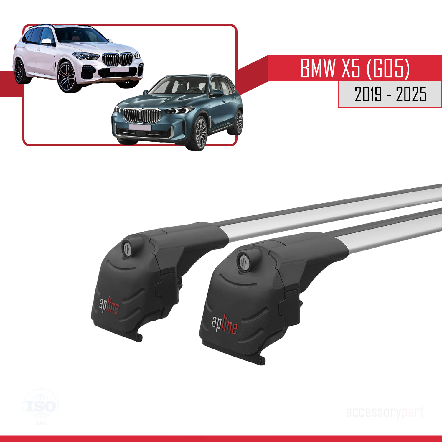 BMW X5 (G05) 2019 ve Sonrası ile Uyumlu ACE-2 Ara Atkı Tavan Barı Gri 2 Adet - Görsel 10
