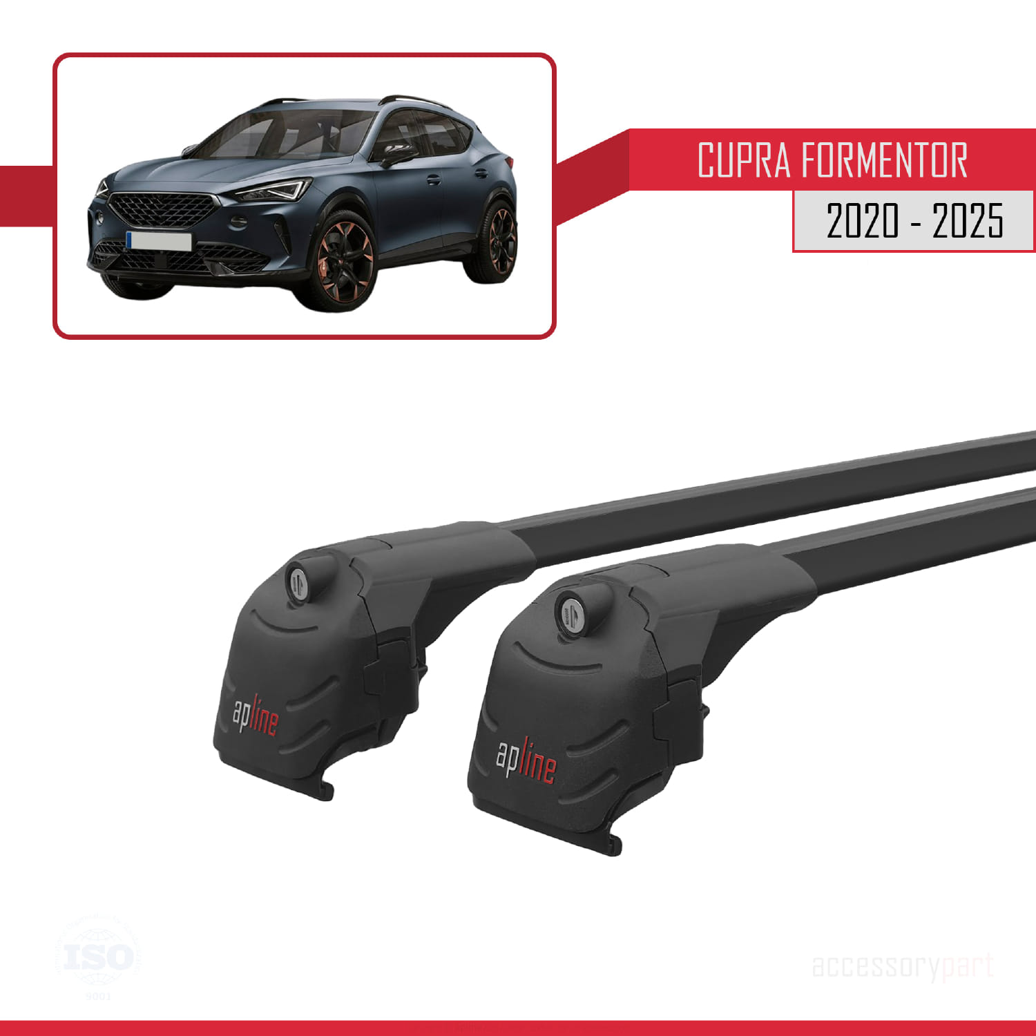 Cupra Formentor 2020 ve Sonrası ile Uyumlu ACE-2 Ara Atkı Tavan Barı Siyah 2 Adet - Görsel 9