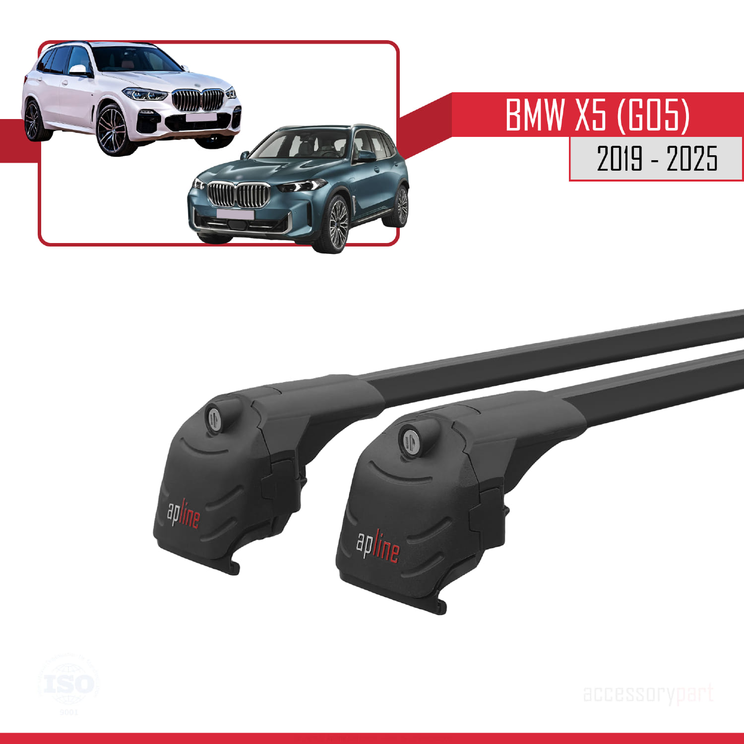 BMW X5 (G05) 2019 ve Sonrası ile Uyumlu ACE-2 Ara Atkı Tavan Barı Siyah 2 Adet - Görsel 10