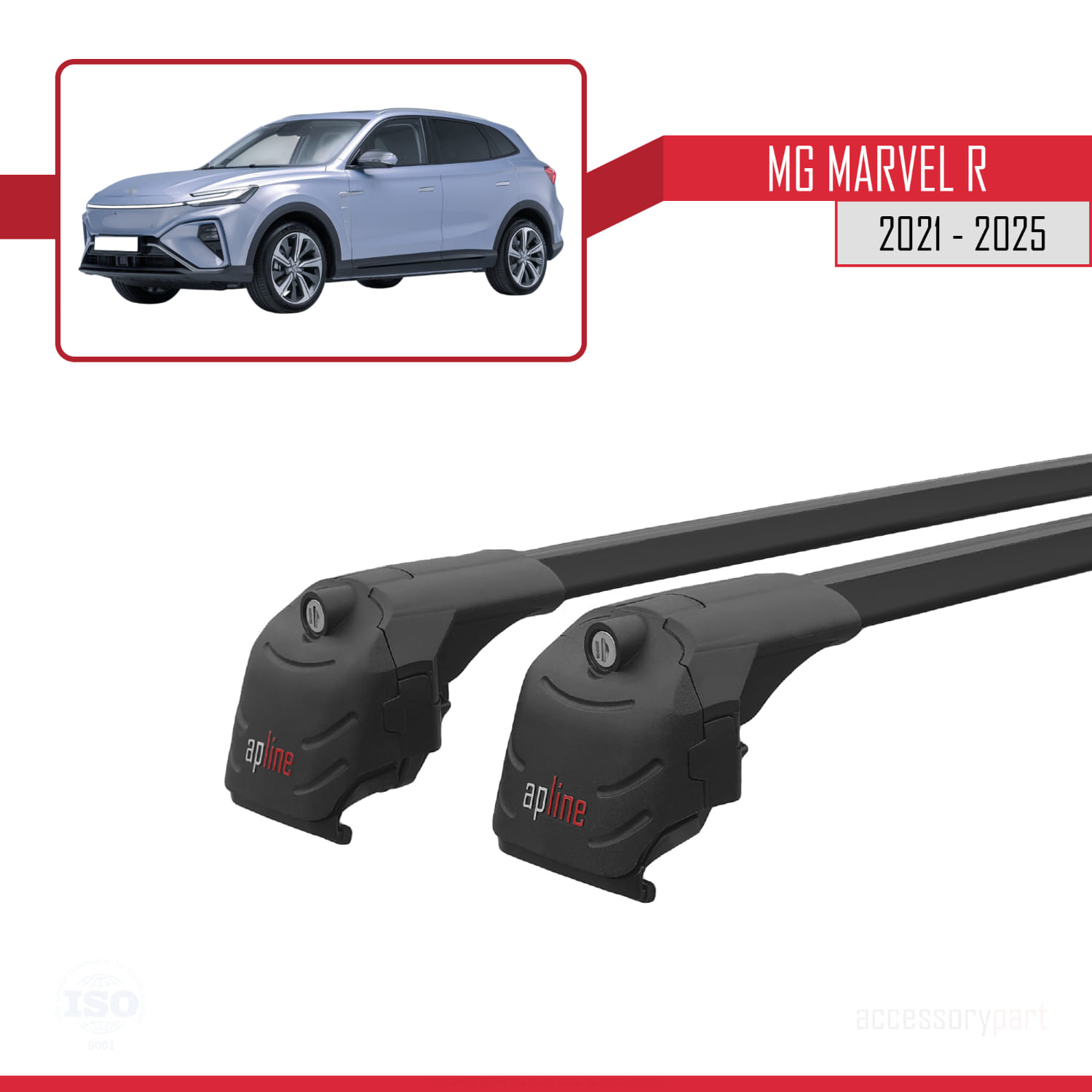 MG Marvel R 2021-2025 Arası ile Uyumlu ACE-2 Ara Atkı Tavan Barı Siyah 2 Adet - Görsel 9