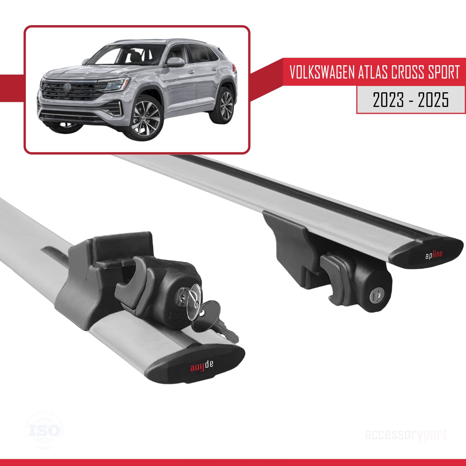 LEAPMOTOR C10 2024-2025 Arası ile Uyumlu HOOK Model Ara Atkı Tavan Barı Gri 2 Adet - Görsel 5