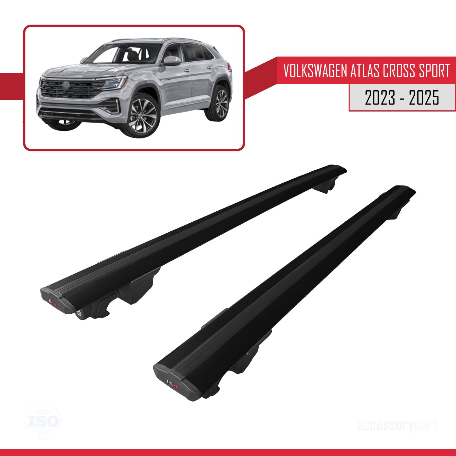 LEAPMOTOR C10 2024-2025 Arası ile Uyumlu HOOK Model Ara Atkı Tavan Barı Siyah 2 Adet - Görsel 4